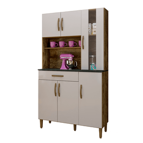 ipe off fi armario de cozinha arte moveis milao com 6 portas 1 gavetas