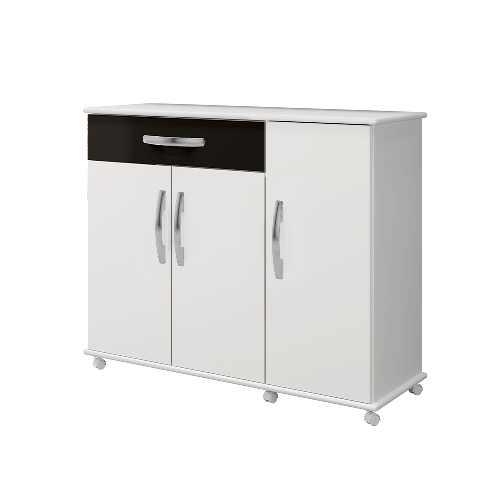 branco preto fi balcao para cozinha arte moveis parati 3 portas 1 gaveta