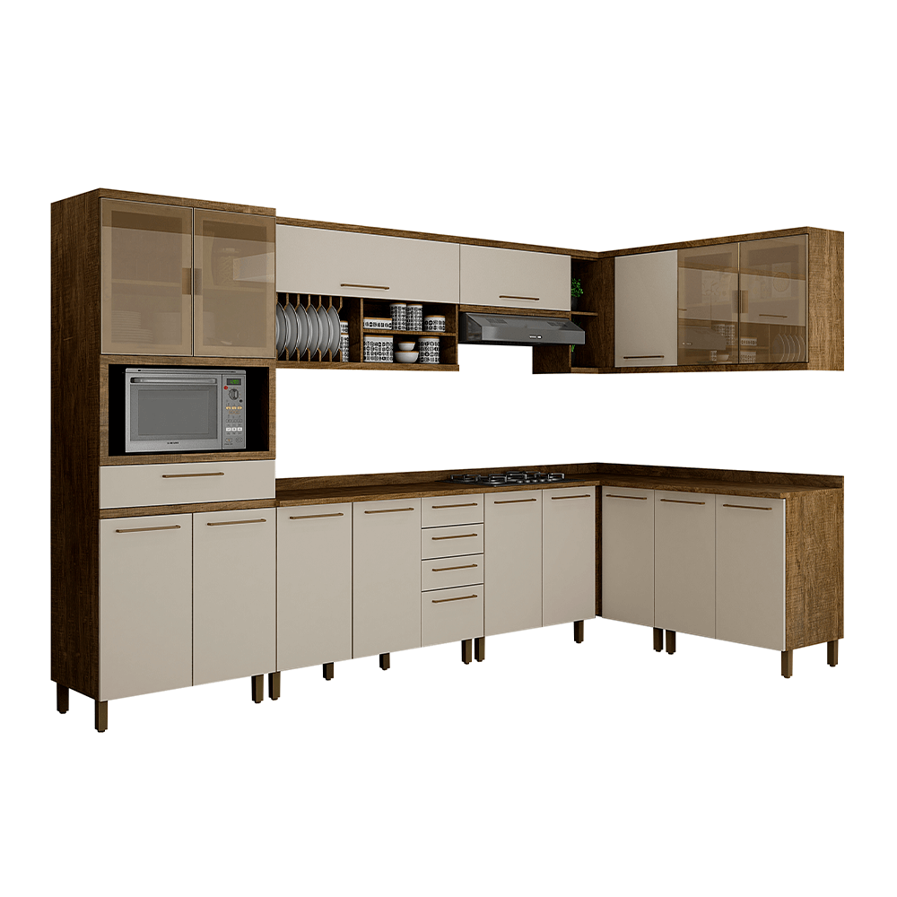 ipe off fi cozinha modulada valdemoveis tarantela smart 8 pecas com 16 portas 5 gavetas