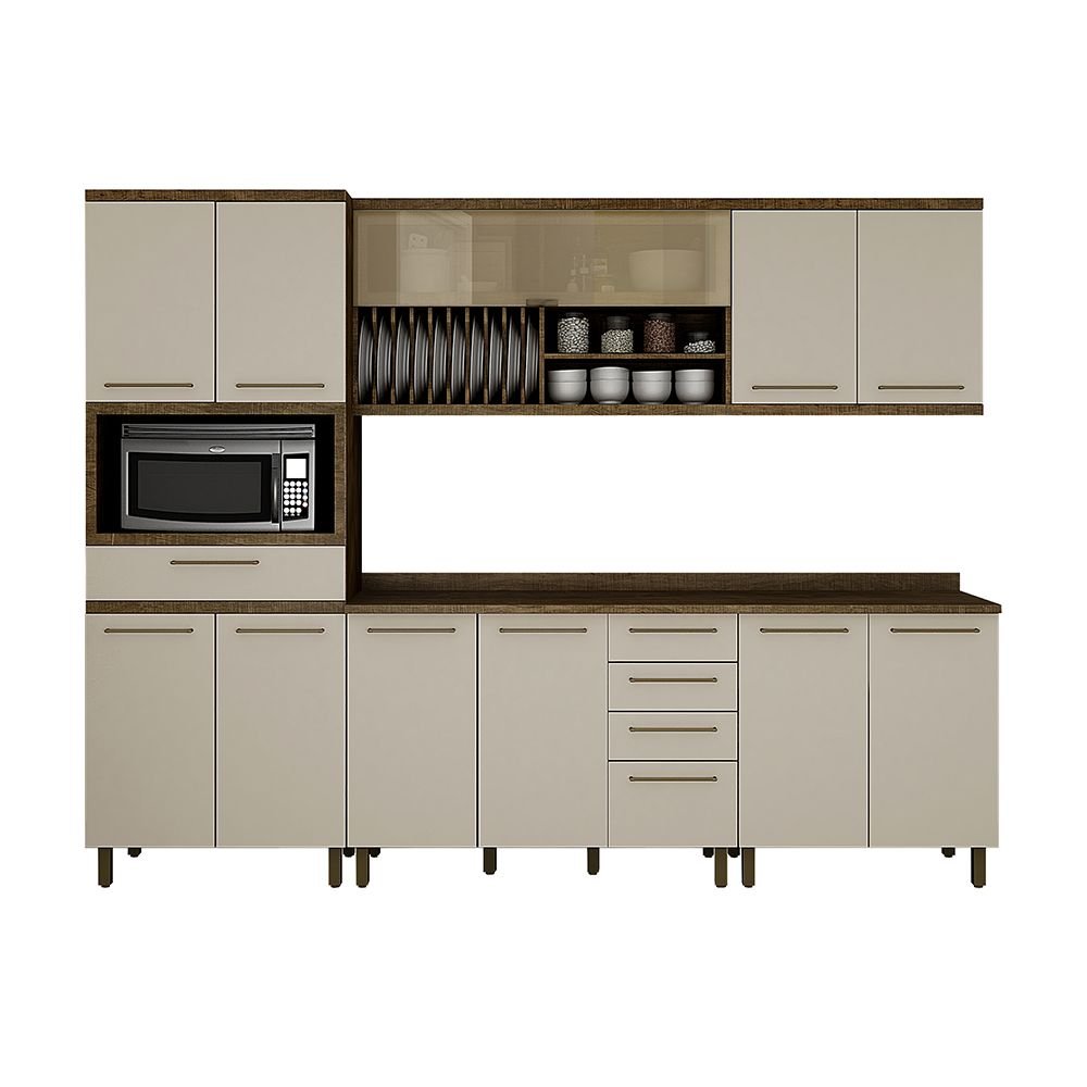 ipe off cozinha modulada valdemoveis tarantela 5 pecas com 11 portas 5 gavetas