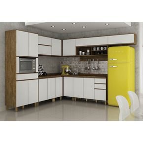 ipe branco fa cozinha modulada valdemoveis turquesa smart 7 pecas com 16 portas 4 gavetas