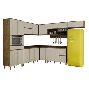 ipe off fi cozinha modulada valdemoveis turquesa smart 7 pecas com 16 portas 4 gavetas
