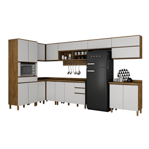 ipe b cozinha modulada valdemoveis turquesa 7 pecas com 16 portas