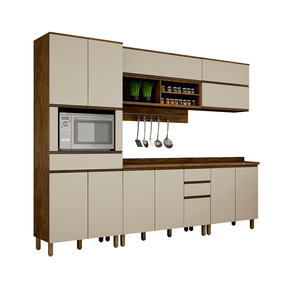 ipe off fi cozinha modulada valdemoveis turquesa 5 pecas com 11 portas 4 gavetas