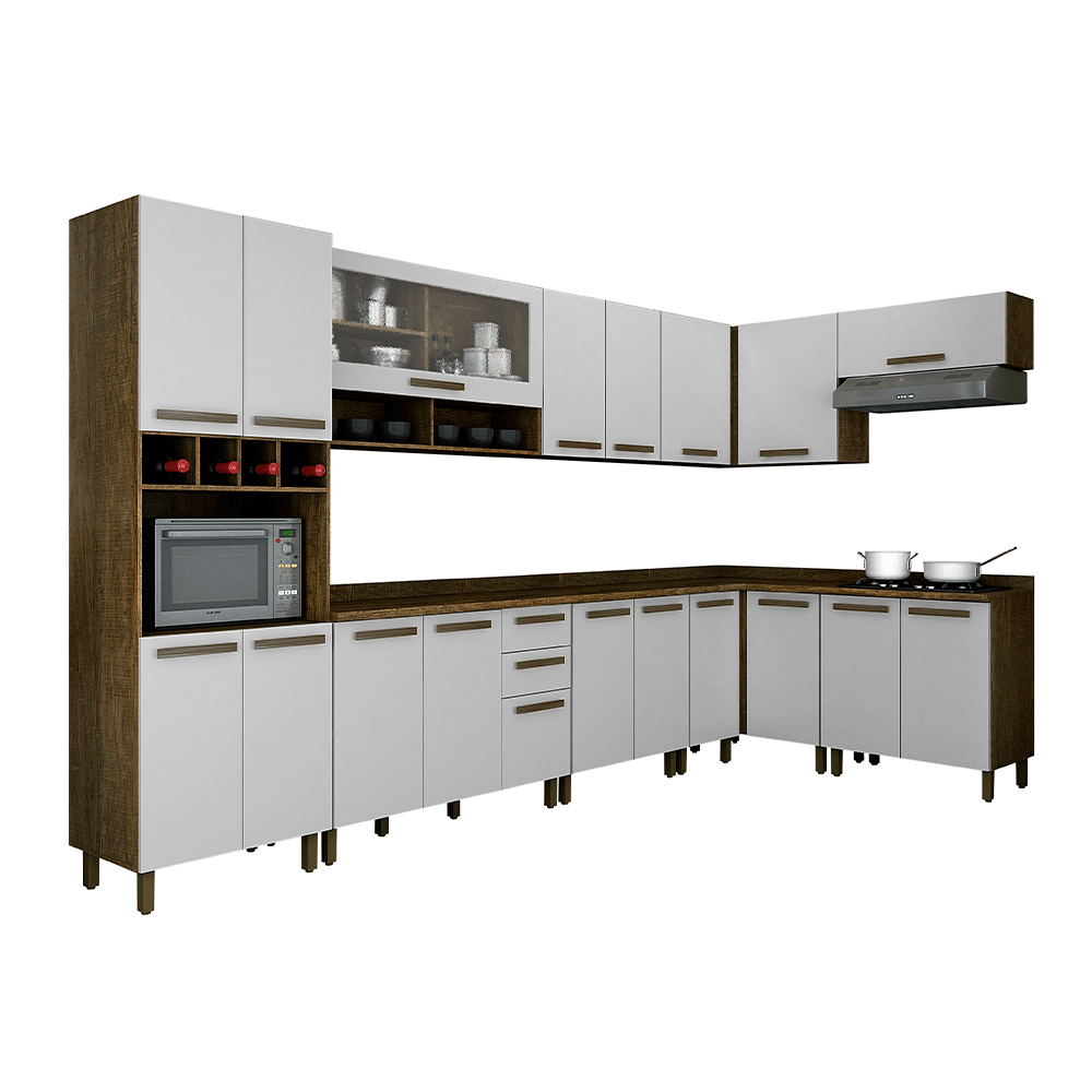 ipe branco fi cozinha modulada valdemoveis perola canto 8 pecas com 19 portas 3 gavetas
