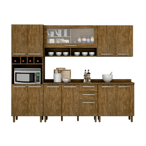 ipe fi cozinha modulada valdemoveis perola 5 pecas com 11 portas 3 gavetas