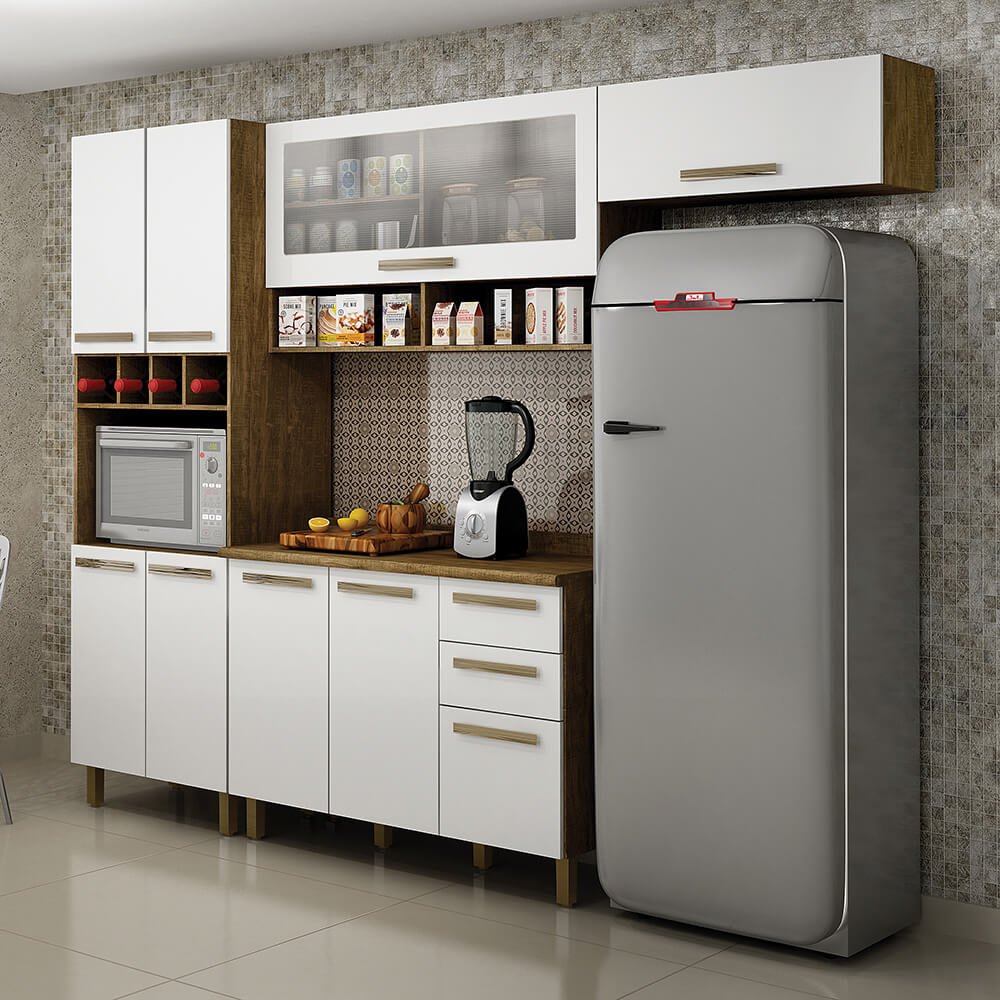 ipe branco fa cozinha modulada valdemoveis perola 4 pecas com 8 portas 3 gavetas