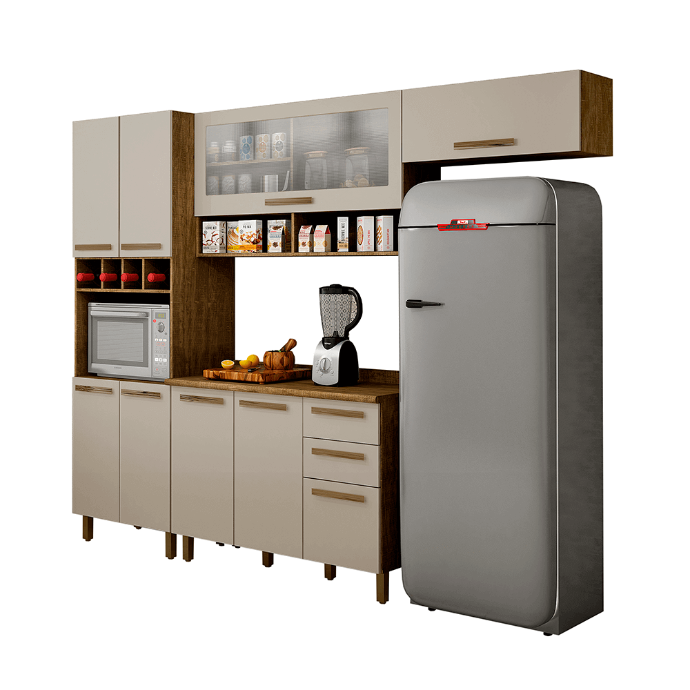 ipe off fi cozinha modulada valdemoveis perola 4 pecas com 8 portas 3 gavetas