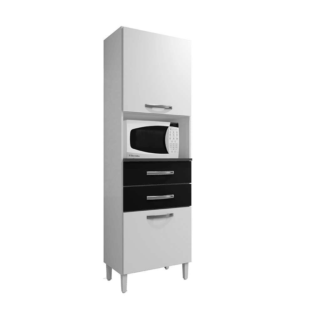 branco preto fi paneleiro arte moveis vega com 2 portas 2 gavetas