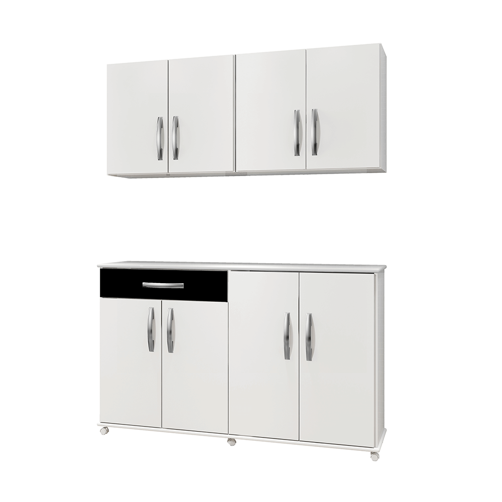branco preto fi conjunto arte moveis balcao campinas aereo delta com 8 portas 1 gaveta