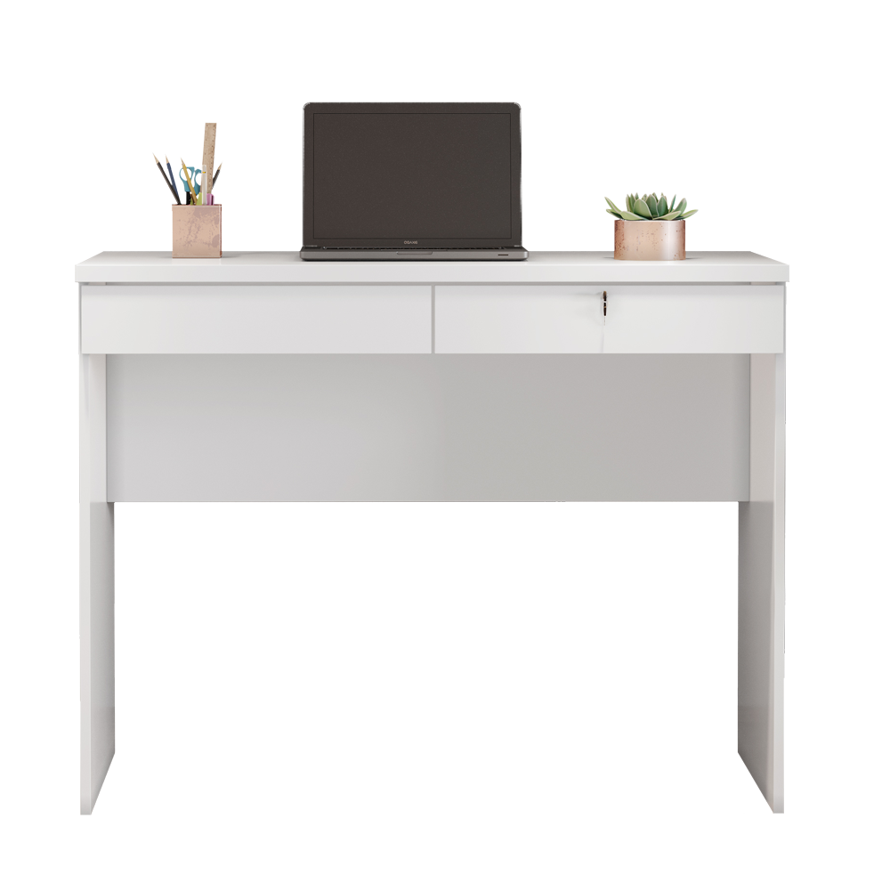 fi escrivaninha jcm felicia 02 gavetas branco