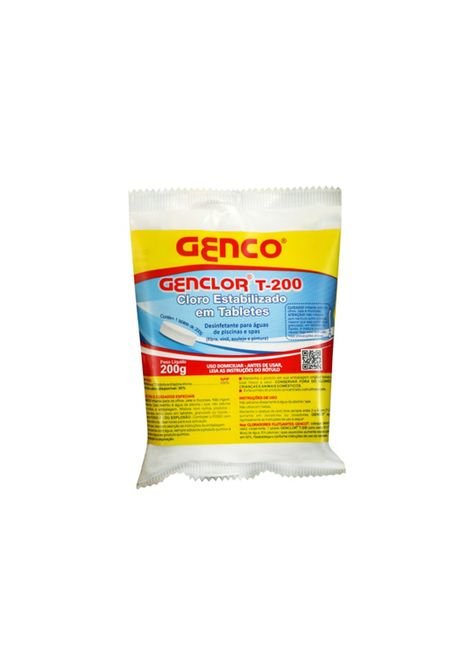 pastilha de cloro estabilizado t 200 genco genclor tablete 200g