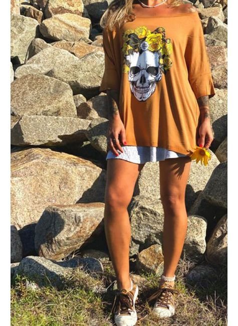 blusa ampla manga terra skull 1