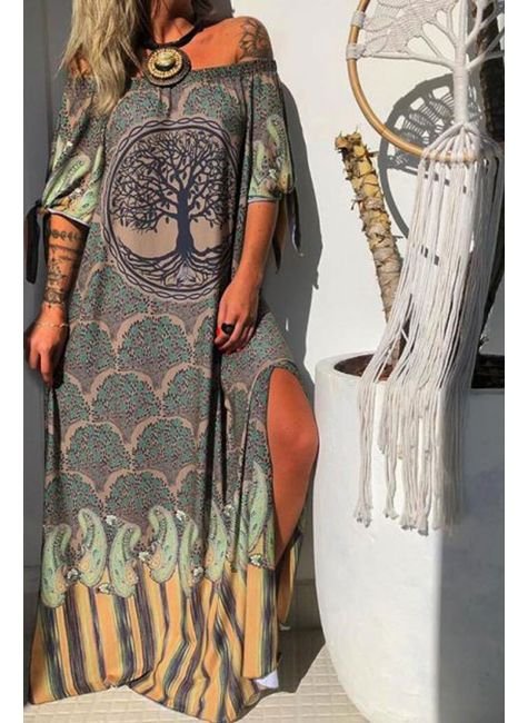 vestido longo ombro a ombro arvore da vida 1