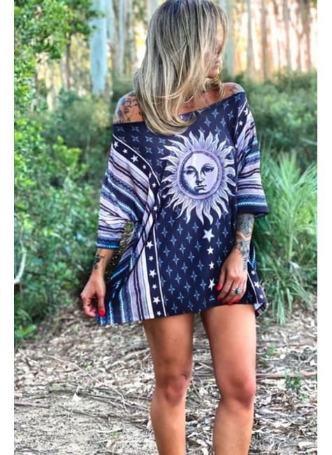 blusa ampla manga sol